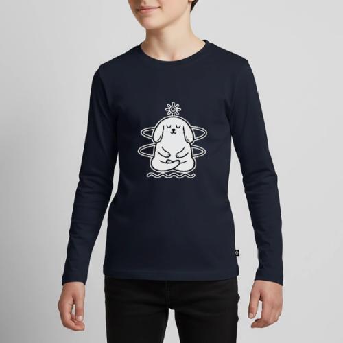 Cute Meditating Bunny Zen Yoga Animal - Kids' Premium Long Sleeve T-Shirt