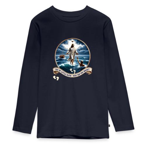 Walking On Water Faith T Shirt, Christian Miracle - Kids' Premium Long Sleeve T-Shirt