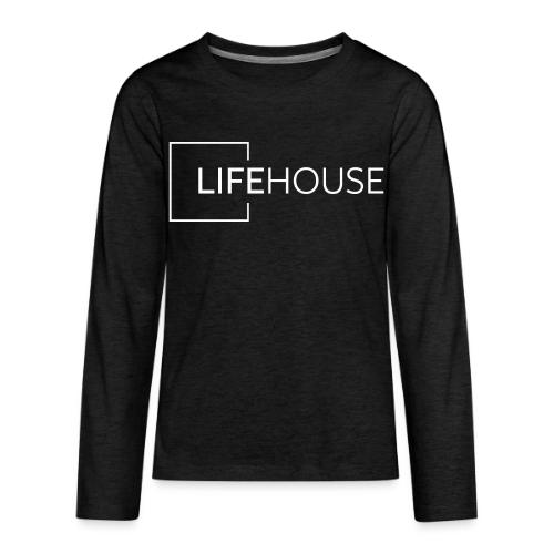 LH Logo White - Kids' Premium Long Sleeve T-Shirt