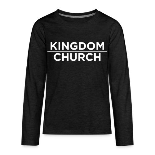 KingdomOverChurchWhite - Kids' Premium Long Sleeve T-Shirt