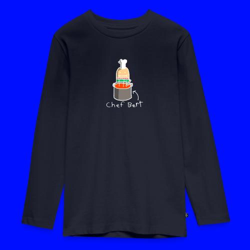 Chef Bert, White Outline (tshirts) - Kids' Premium Long Sleeve T-Shirt