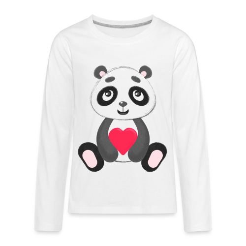 Sweetheart Panda - Kids' Premium Long Sleeve T-Shirt
