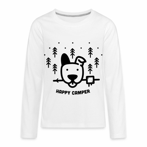Happy Camping Dog - Kids' Premium Long Sleeve T-Shirt