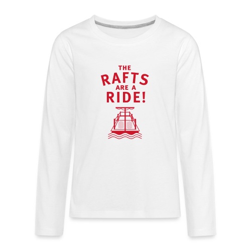 Traveling With The Mouse: Rafts Are A Ride (RED) - Kids' Premium Long Sleeve T-Shirt
