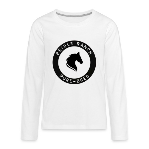 Bridle Ranch Pure-Bred (Black Design) - Kids' Premium Long Sleeve T-Shirt