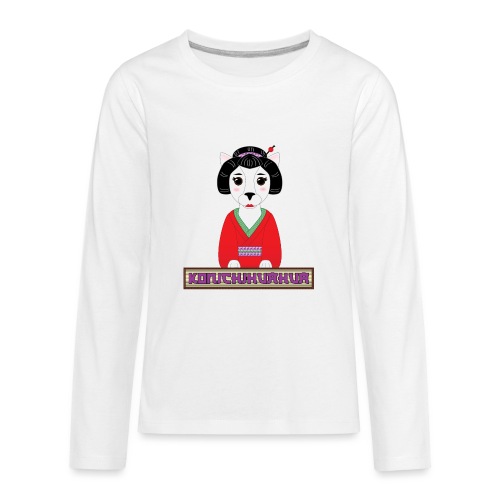 Konichihuahua Japanese / Spanish Geisha Dog Red - Kids' Premium Long Sleeve T-Shirt