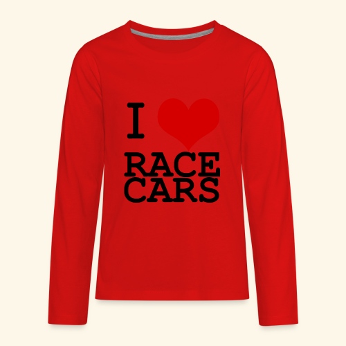 I Love Race Cars - Kids' Premium Long Sleeve T-Shirt