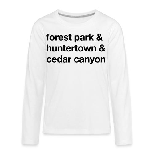 1 Church 3 Locations Black - Kids' Premium Long Sleeve T-Shirt