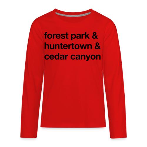 1 Church 3 Locations Black - Kids' Premium Long Sleeve T-Shirt