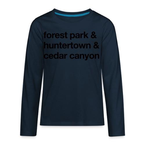 1 Church 3 Locations Black - Kids' Premium Long Sleeve T-Shirt