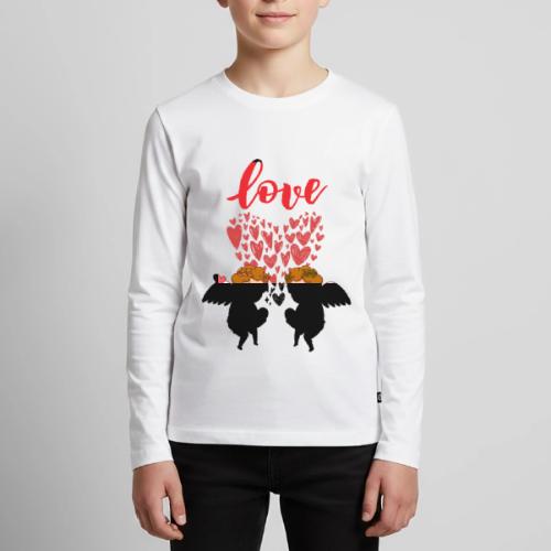 Cupid Love Designs, cupid love angel vibration. - Kids' Premium Long Sleeve T-Shirt