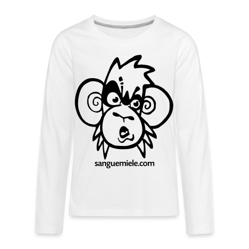 monkeyblack_pos - Kids' Premium Long Sleeve T-Shirt