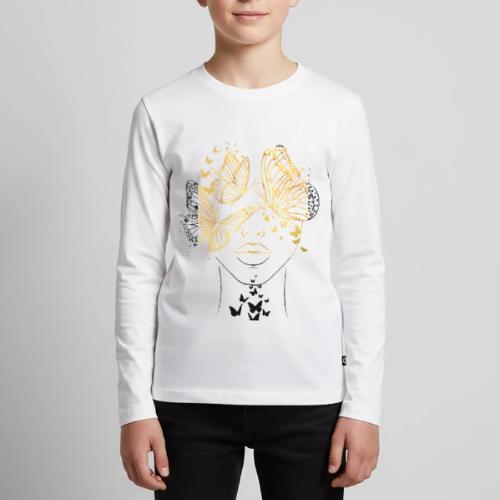 Queen Of Butterflies - Goddess Design - Kids' Premium Long Sleeve T-Shirt