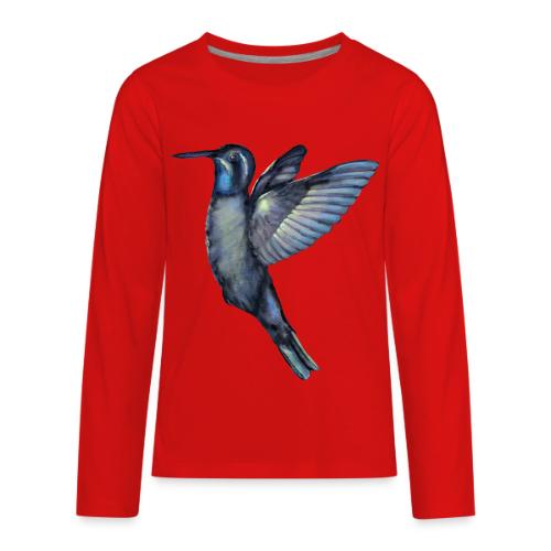 Hummingbird in flight - Kids' Premium Long Sleeve T-Shirt