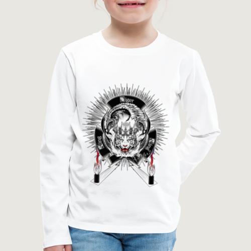 White Tiger King by Xzendor7 - Kids' Premium Long Sleeve T-Shirt