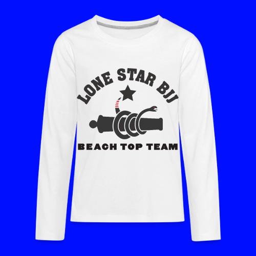 Beach Top Team - Lone Star BJJ - Black - Kids' Premium Long Sleeve T-Shirt