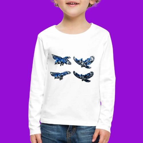 Silver Blue Jay Flight Stages - Kids' Premium Long Sleeve T-Shirt