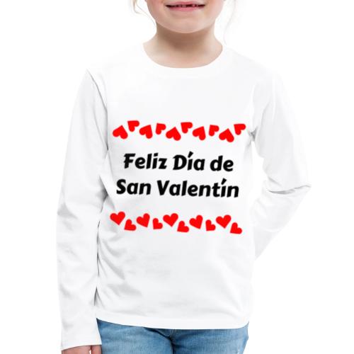 February Celebrating Valentine's Day, February 14 - Kids' Premium Long Sleeve T-Shirt
