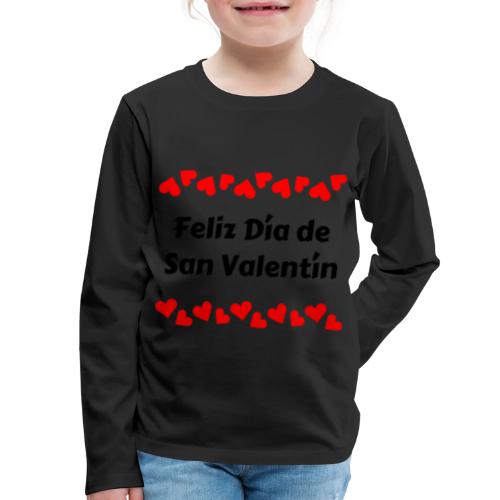 February Celebrating Valentine's Day, February 14 - Kids' Premium Long Sleeve T-Shirt
