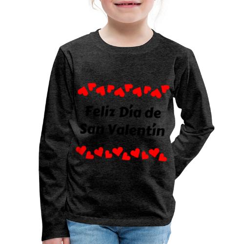 February Celebrating Valentine's Day, February 14 - Kids' Premium Long Sleeve T-Shirt