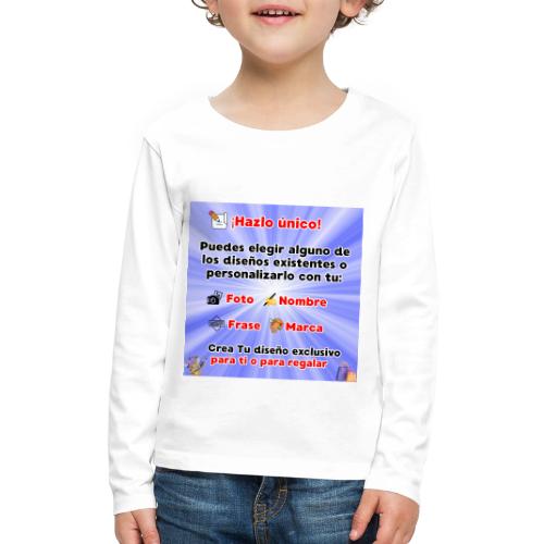 Personalized Souvenirs with Photo, Phrase, Design - Kids' Premium Long Sleeve T-Shirt
