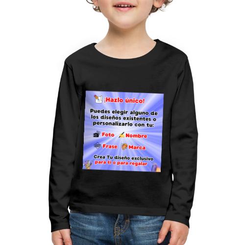 Personalized Souvenirs with Photo, Phrase, Design - Kids' Premium Long Sleeve T-Shirt