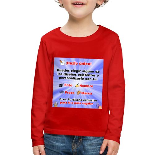 Personalized Souvenirs with Photo, Phrase, Design - Kids' Premium Long Sleeve T-Shirt