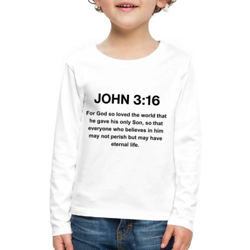 John 3:16 Christian Apparel – Bible Verse Clothing - Kids' Premium Long Sleeve T-Shirt