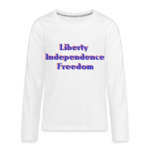 liberty Independence Freedom blue white red - Kids' Premium Long Sleeve T-Shirt