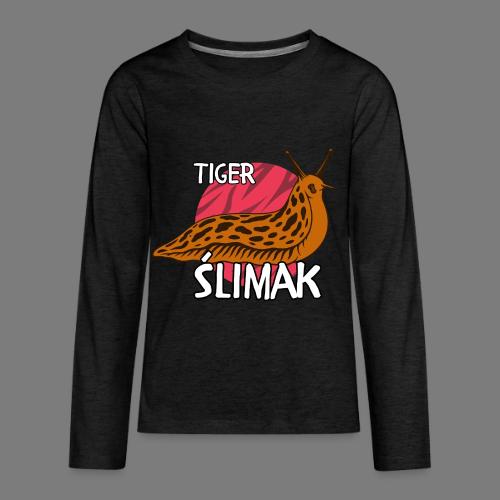 Tiger Ślimak Funny Polish Meme Animal Hybrid - Kids' Premium Long Sleeve T-Shirt