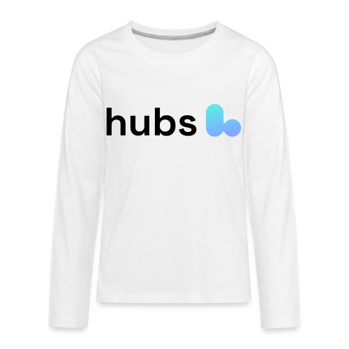 Hubs Logo on light 4000x1000 - Kids' Premium Long Sleeve T-Shirt