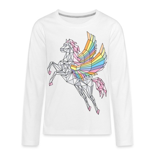 Geometric Pegasus (rainbow) - Kids' Premium Long Sleeve T-Shirt