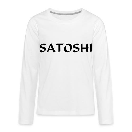 Satoshi only the name stroke btc founder nakamoto - Kids' Premium Long Sleeve T-Shirt