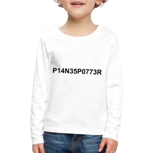 Planespotter 1337 LEET (black-arial) - Kids' Premium Long Sleeve T-Shirt