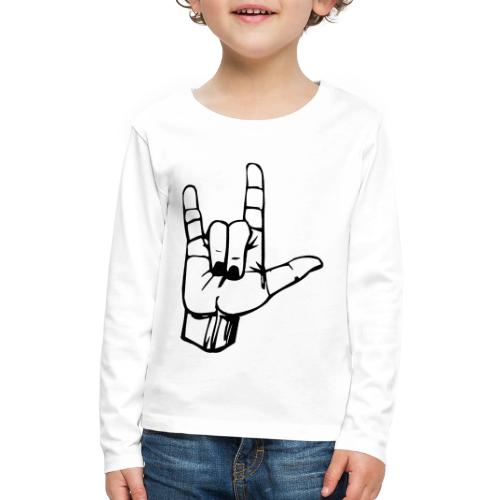 Rock n Roll Hand Sign - Kids' Premium Long Sleeve T-Shirt