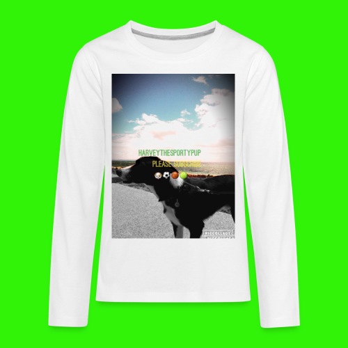 HarveyTheSportyPup Design - Kids' Premium Long Sleeve T-Shirt