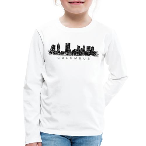 Columbus, Ohio Skyline (Vintage Black) - Kids' Premium Long Sleeve T-Shirt