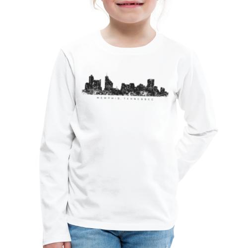 Memphis, Tennessee Skyline (Vintage Black) - Kids' Premium Long Sleeve T-Shirt