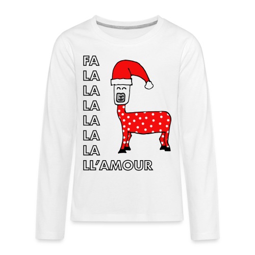 Christmas llama. - Kids' Premium Long Sleeve T-Shirt