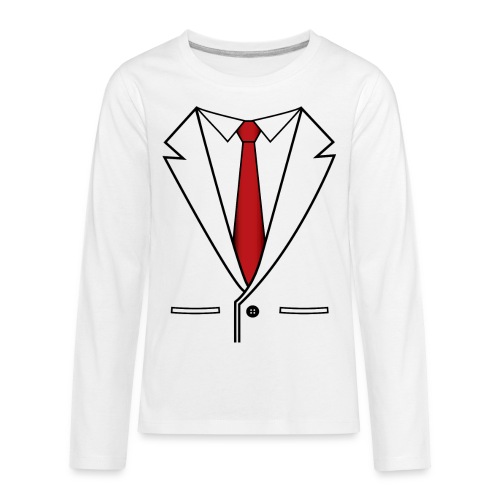 Suit and Red Tie - Kids' Premium Long Sleeve T-Shirt