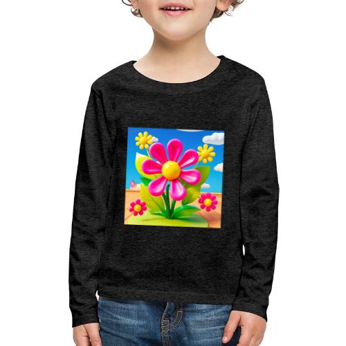 Pink Floral Peace | Sky & Nature Design - Kids' Premium Long Sleeve T-Shirt
