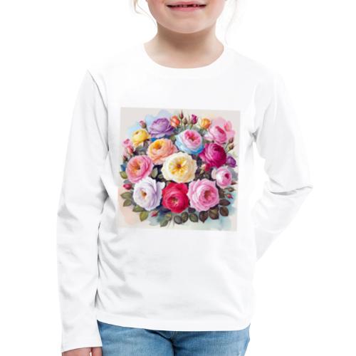 beautiful flowers floral design, wellness, nature - Kids' Premium Long Sleeve T-Shirt