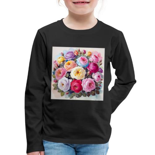 beautiful flowers floral design, wellness, nature - Kids' Premium Long Sleeve T-Shirt
