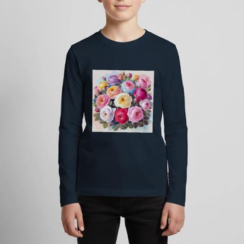 beautiful flowers floral design, wellness, nature - Kids' Premium Long Sleeve T-Shirt