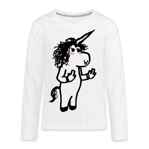 Rude Unicorn - Kids' Premium Long Sleeve T-Shirt