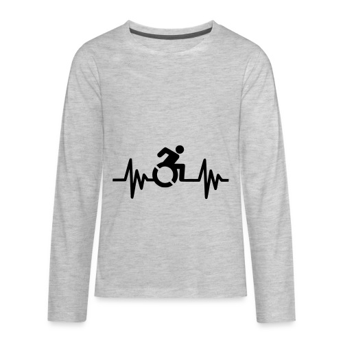 Wheelchair user with a heartbeat * - Kids' Premium Long Sleeve T-Shirt