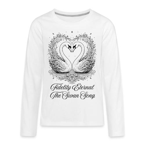 Poetic Swan T-Shirt - Kids' Premium Long Sleeve T-Shirt