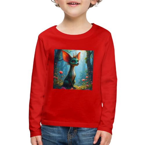 Fantasy Forest Character with Magical Vibe - Kids' Premium Long Sleeve T-Shirt