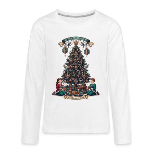 Twelve Days of Christmas T-Shirt - Kids' Premium Long Sleeve T-Shirt