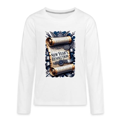 New Year's Resolution T-Shirt - Kids' Premium Long Sleeve T-Shirt